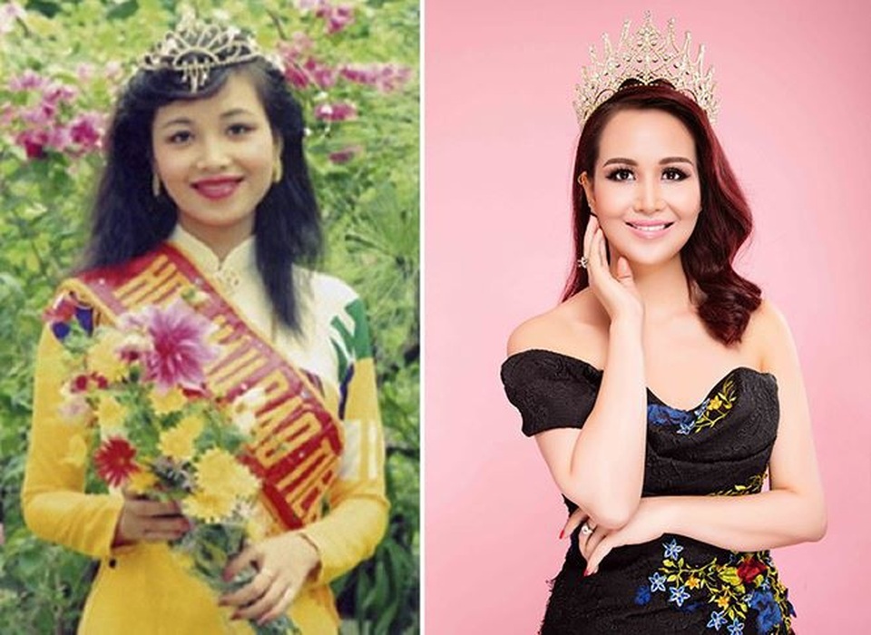 Diệu Hoa: “Chồng “phải lòng” ngay khi nhìn thấy tôi trên sân khấu Hoa hậu” - 1
Diệu Hoa thời mới đăng quang Hoa hậu và hiện tại