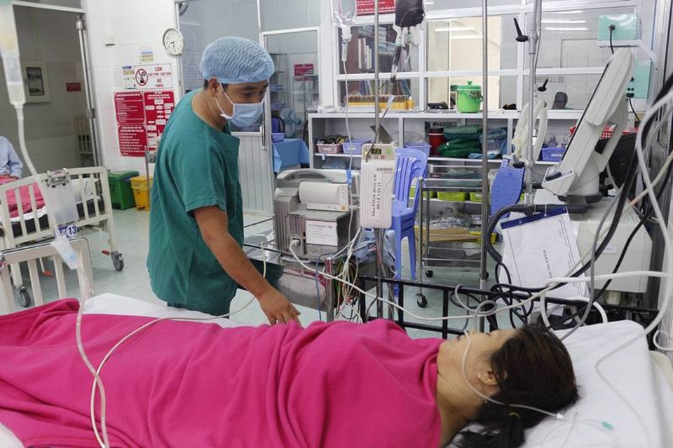 Sản phụ Th đã qua cơn nguy kịch và đang được theo dõi tại bệnh viện