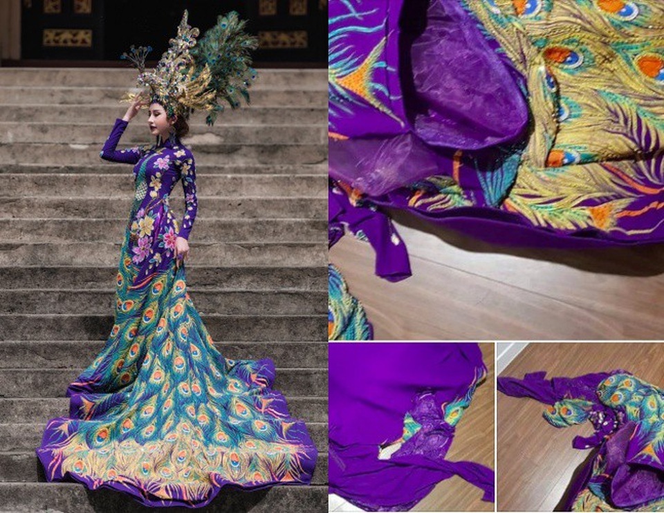 Bị cắt nát quốc phục, nhan sắc Việt vẫn xuất sắc đăng quang Miss Asia World 2018 - 11 Trước thềm chung kết, Chi Nguyễn gặp sự cố rất đáng tiếc khi bộ quốc phục đã bị cắt, đâm thủng.