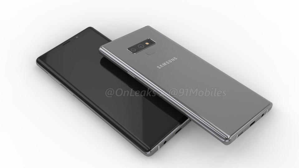Lộ bản dựng hoàn chỉnh Galaxy Note 9 - 1 Hình ảnh từ bản dựng cho thấy cách bố trí camera và cảm biến vân tay trên mặt lưng Galaxy Note 9 có sự khác biệt so với Galaxy Note 8 ra mắt năm ngoái