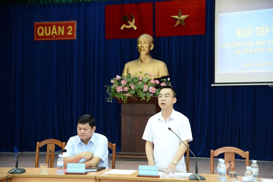 Trưởng Ban tiếp công dân Trung ương: Kỳ vọng tốt đẹp cho dự án Thủ Thiêm - 3 Trưởng Ban Tiếp công dân Trung ương Nguyễn Hồng Điệp gặp gỡ đại diện người dân về vụ khiếu kiện liên quan đến khu đô thị mới Thủ Thiêm