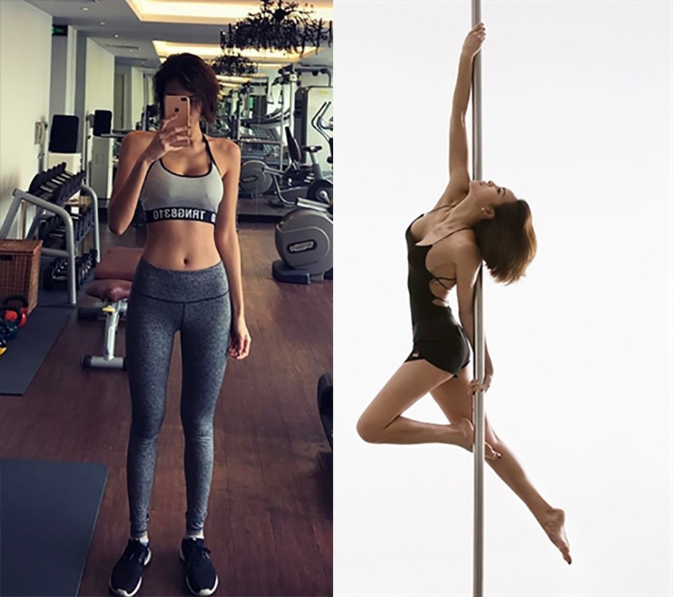 Phương Mai với vóc dáng thon gọn và đầy quyến rũ nhờ tập luyện chăm chỉ