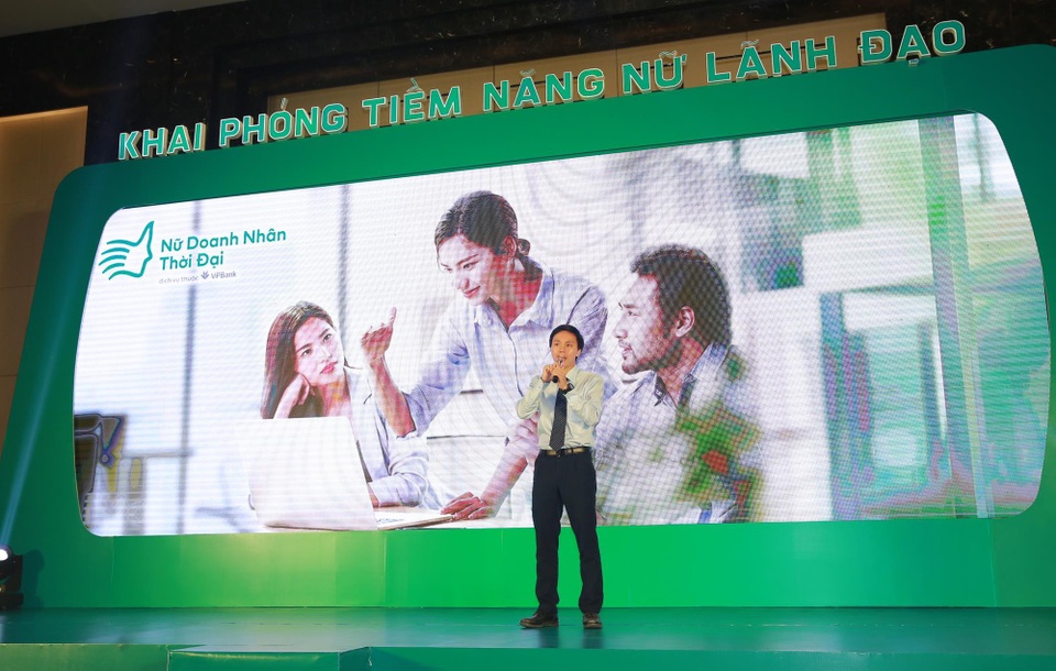 Ra mắt dự án Tiếp sức cho nữ chủ doanh nghiệp - 2 Ông Đào Gia Hưng-Phó GĐ khối SME VPBank phát biểu tại sự kiện