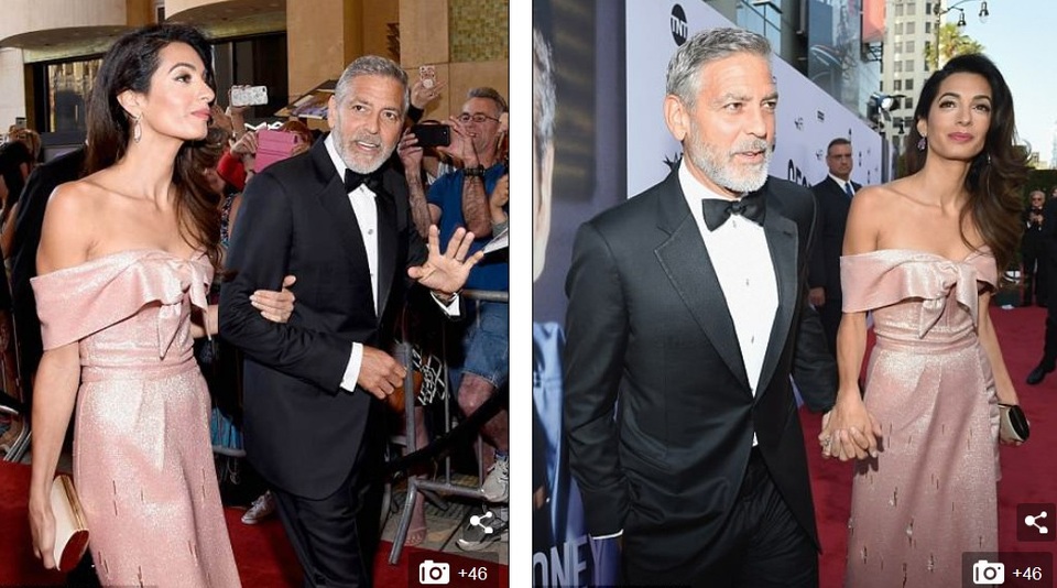 Vợ chồng George Clooney hôn nhau say đắm - 6
Phát biểu trong sự kiện, Amal nói: George là người mà tôi ngưỡng mộ và cũng là người có nụ cười khiến tôi tan chảy. Tình yêu tôi dành cho anh ấy là tình yêu lớn nhất.