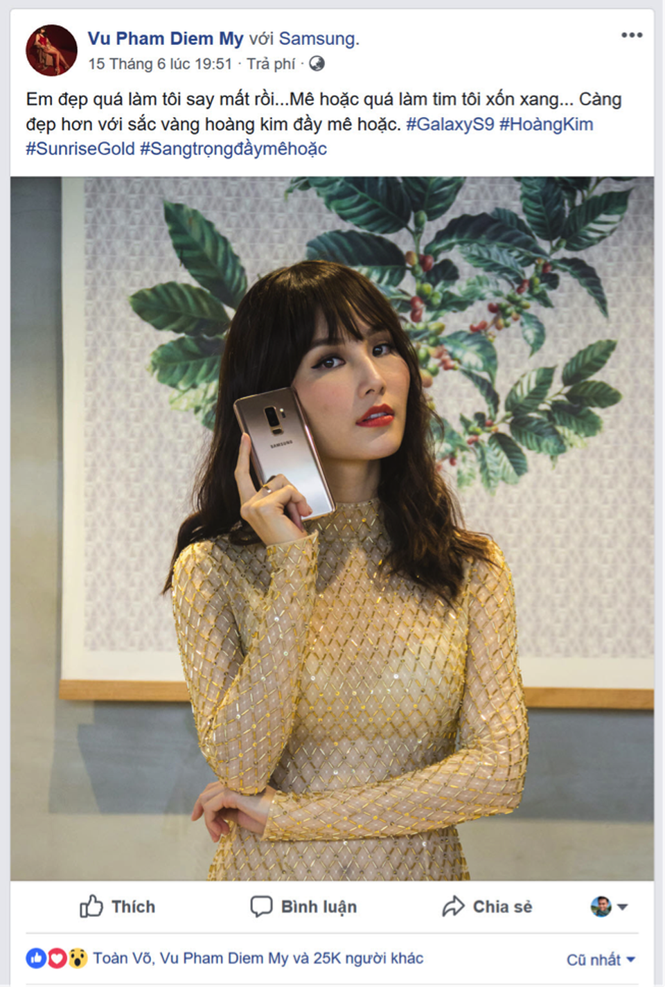 Ngắm các nàng thời thượng đọ dáng hoàng kim - 1 Mới đăng chia sẻ đây thôi mà Diễm My 9X đã cho thấy mình bắt nhịp cực nhanh trong trào lưu “Đọ Dáng Hoàng Kim” với rất nhiều lượt like, chia sẻ và bình luận từ bạn bè và fan