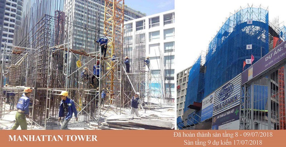 BĐS Hà Nội: Căn hộ giá tầm trung hút khách - 2 Công trường Manhattan Tower tấp nập thi công