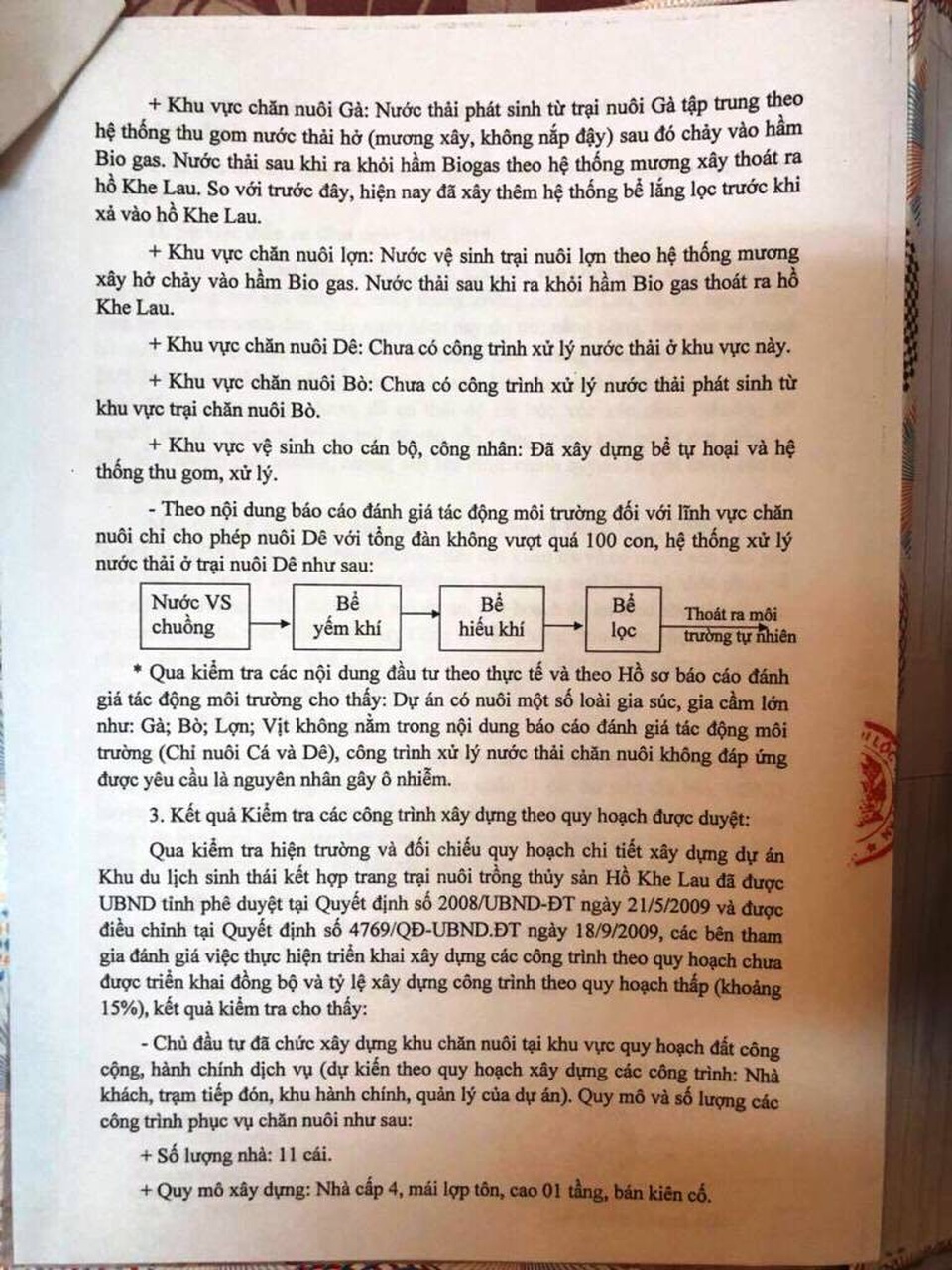 Nghệ An: Phát hiện thêm sai phạm tại khu du lịch sinh thái hành dân vì ô nhiễm! - 4 Kết quả kiểm tra hồ sơ và thực địa mới nhất 28/3/2018 cho thấy, Công ty này chưa thực hiện được các quy định như: Chưa thực hiện quan trắc môi trường định kỳ; Chưa xây dựng Kho lưu trữ chất thải nguy hại...