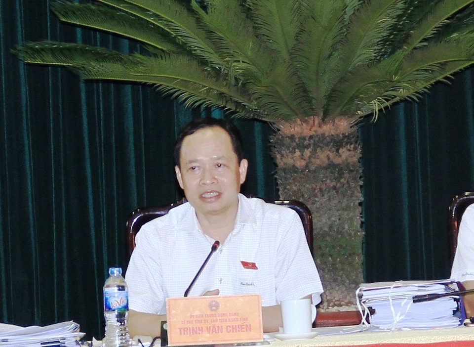 Bí thư Tỉnh ủy Thanh Hóa “truy” thực trạng công tác giải phóng mặt bằng - 2 ông Trịnh Văn Chiến - Bí thư Tỉnh ủy, Chủ tịch HĐND tỉnh Thanh Hóa