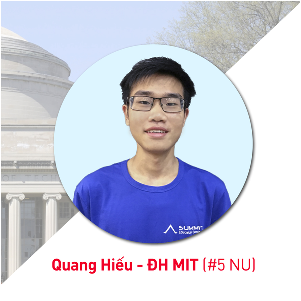 Học bổng Tiếng Anh & du học tổng trị giá 3,5 tỷ đồng từ Summit - 4 Đinh Quang Hiếu - Học bổng 280.000$/4 năm - ĐH MIT (#5 NU)