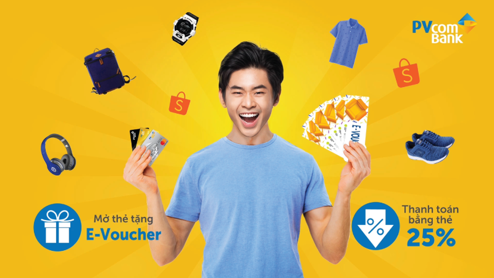 Giảm ngay 25% tại Shopee với thẻ PVcomBank Mastercard - 1 Giảm ngay 25% tại Shopee với thẻ PVcomBank Mastercard - 1