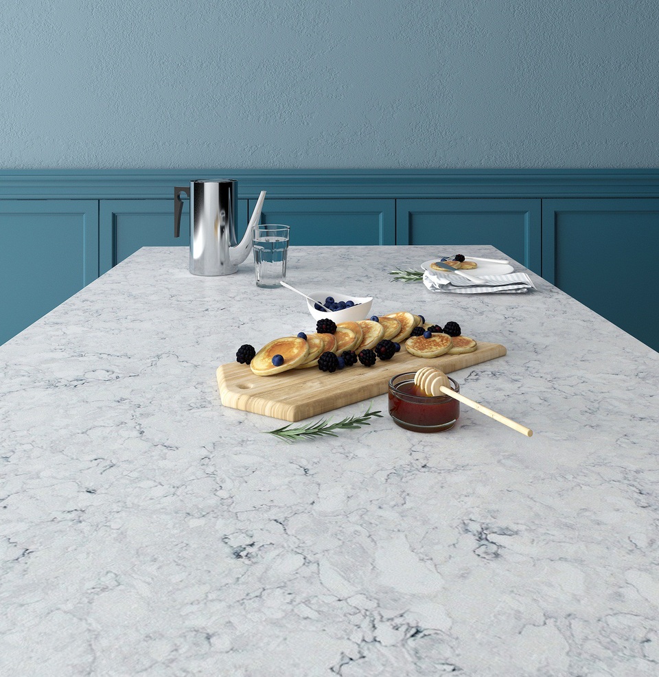 Đá thạch anh an toàn khi tiếp xúc với thực phẩm. Nguồn: Vicostone.com