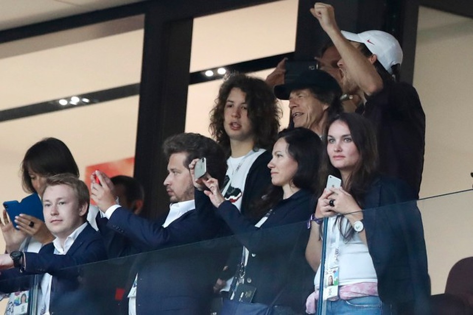Nam ca sĩ Mick Jagger (74 tuổi) có mặt ở Nga để theo dõi các trận cầu World Cup