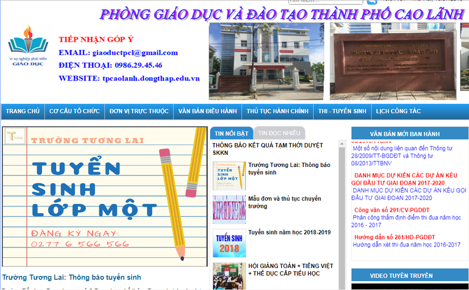 Đồng Tháp: Tuyển sinh trực tuyến khỏi lo chạy trường, chạy lớp - 1
Sau nhiều năm học thử nghiệm đăng ký xét tuyển trực tuyến vào lớp 1, năm học 2018-2019, Phòng GD-ĐT TP Cao Lãnh cho triển khai 100% về việc đăng ký trực tuyến dự tuyển vào lớp 1 ở 3 trường điểm trên địa bàn thành phố Cao Lãnh