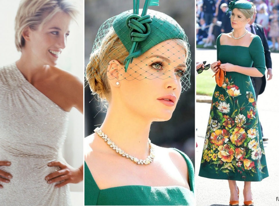 Cháu gái công nương Diana ngày càng nổi tiếng vì xinh đẹp và phong cách - 1 Công nương Diana Spencer (ngoài cùng bên trái) và cháu gái Kitty