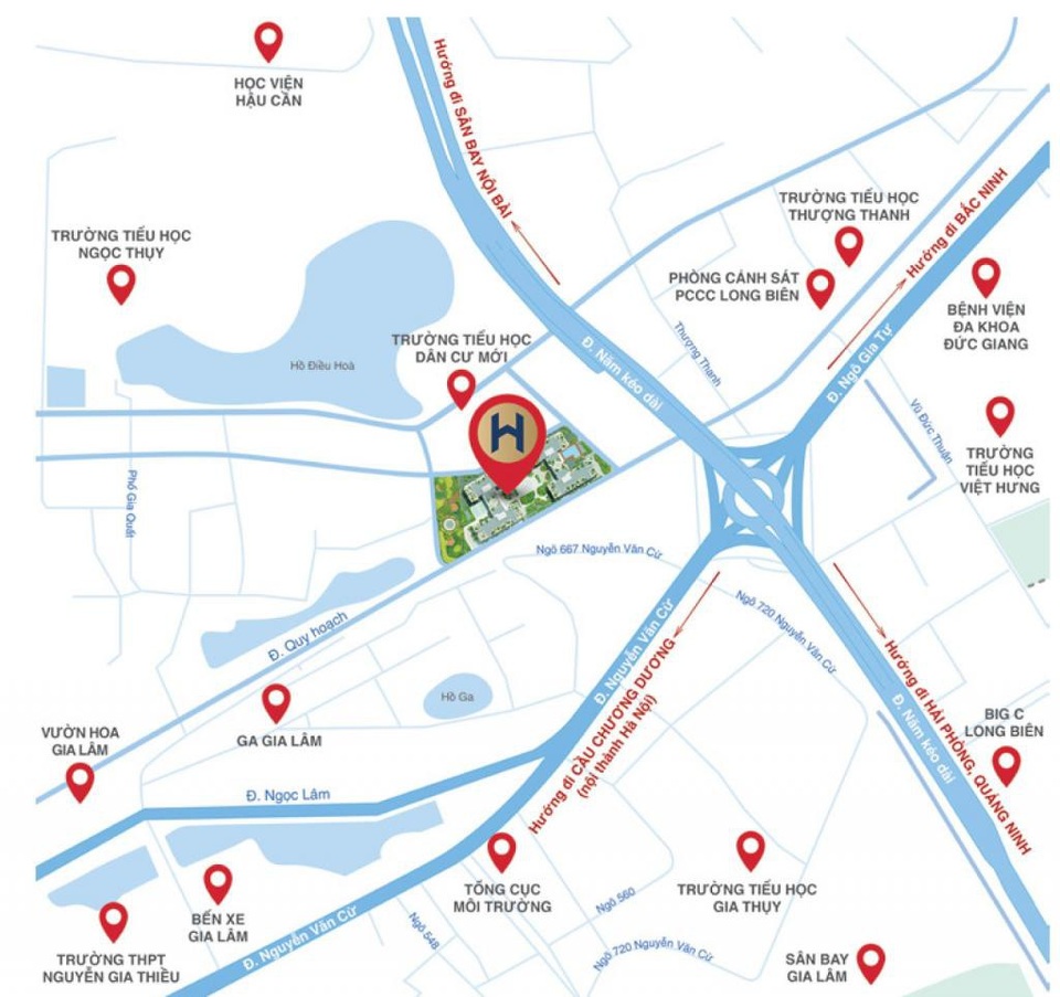 Vì sao dự án Hanoi HomeLand vừa “trình làng” Long Biên đã hút khách? - 2 Hanoi HomeLand thuộc vị trí trung tâm Long Biên