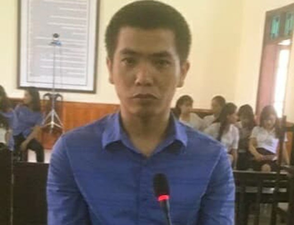 Bị cáo Vinh tại phiên tòa