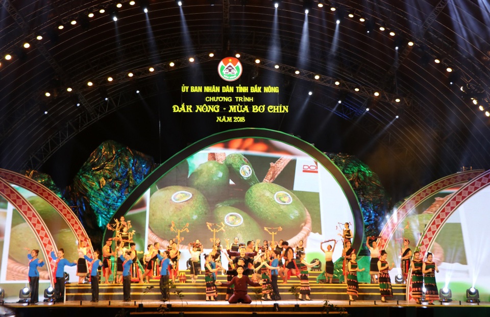 Đậm đà văn hóa cao nguyên M’Nông trong “Đắk Nông- mùa bơ chín” - 1
Đêm khai mạc đậm màu sắc của cao nguyên Mơ Nông