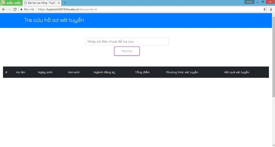 Điểm học bạ tốt đừng nên bỏ qua những phương thức xét tuyển này - 5
Trang web của đại học Lạc Hồng còn cho phép các sĩ tử tra cứu kết quả sau khi nộp hồ sơ