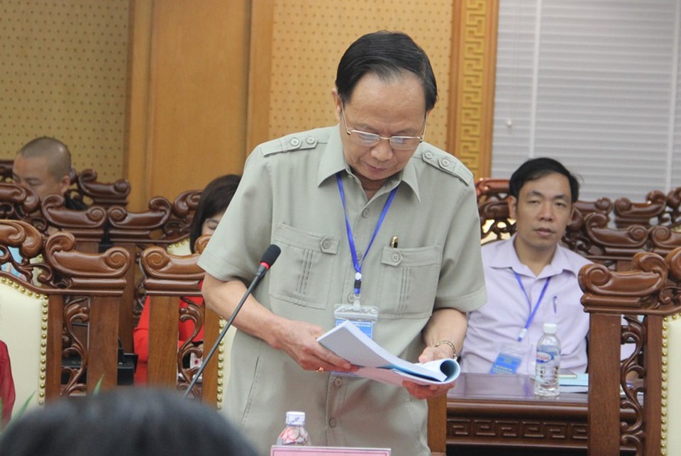 Chiến thắng Đồng Lộc là biểu tượng sáng ngời về ý chí và sức mạnh của dân tộc - 3 TS Nguyễn Cao Vãng - Phó Chủ tịch Hội Cựu TNXP Việt Nam trình bày tham luận Vai trò của lực lượng TNXP Việt Nam trong cuộc kháng chiến chống Mỹ cứu nước.