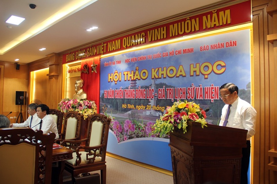 Chiến thắng Đồng Lộc là biểu tượng sáng ngời về ý chí và sức mạnh của dân tộc - 8 Bí thư Tỉnh ủy Hà Tĩnh, ông Lê Đình Sơn, kết luận hội thảo