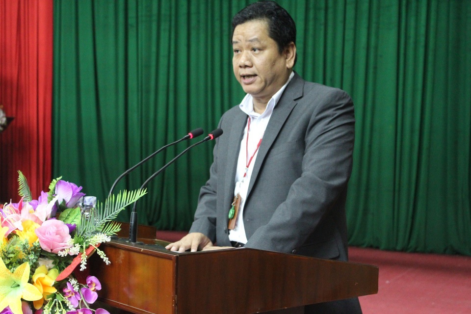 Chuẩn hóa thực đơn bán trú cho các em học sinh tiểu học Cao Bằng - 1 Ông Phạm Công Vương – Phó Giám đốc Khối Kinh doanh & Tiếp thị, Công ty Ajinomoto Việt Nam phát biểu tại Hội nghị