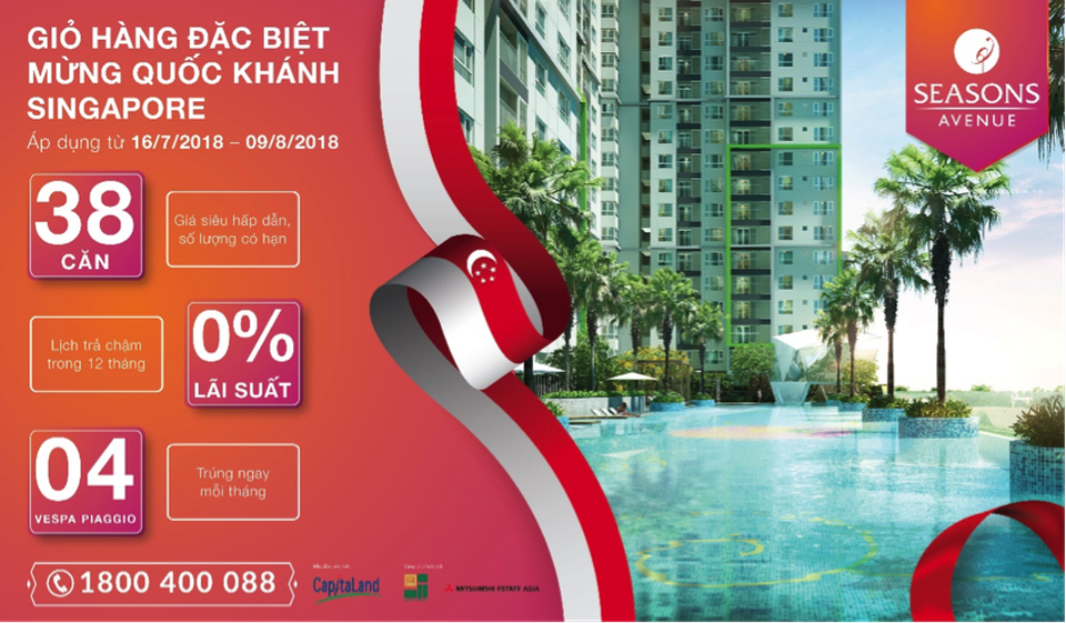 38 căn hộ Seasons Avenue giá siêu đặc biệt mừng quốc khánh Singapore - 1 38 căn hộ Seasons Avenue giá siêu đặc biệt mừng quốc khánh Singapore - 1