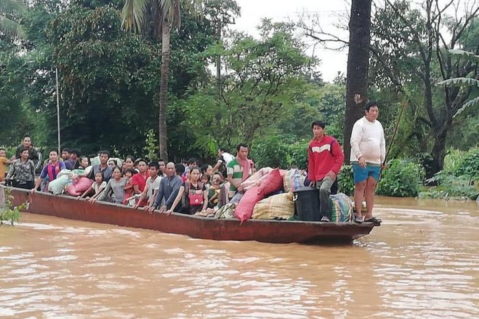Làng mạc Lào chìm biển nước sau sự cố vỡ đập thủy điện - 9 Đập thủy điện Xepian-Xe Nam Noy có công suất thiết kế 410 megawatt, bắt đầu được xây dựng từ năm 2013 và dự kiến được đưa vào hoạt động thương mại từ năm 2019. (Ảnh: Dailymail)