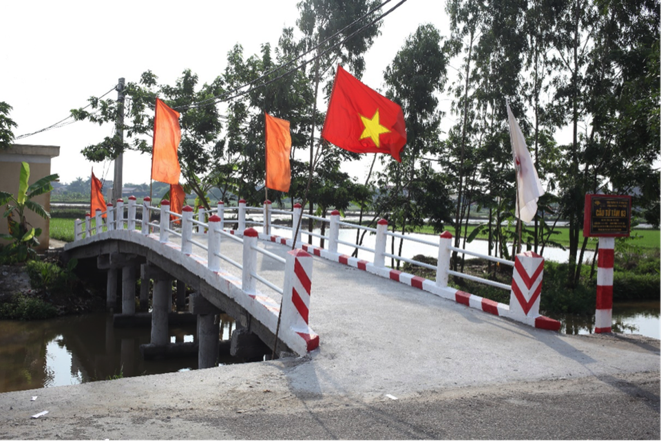 Niềm vui từ những cây cầu mới ở Vĩnh Bảo - Hải Phòng - 1 Cầu Hùng Tiến (Cầu Từ Tâm 03) tại thôn Phương Trì, xã Hùng Tiến, huyện Vĩnh Bảo, TP. Hải Phòng.