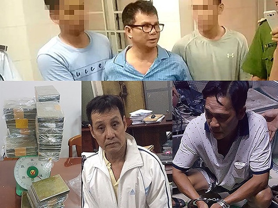 
Các nghi can trong đường dây vận chuyển 179 bánh heroin của Hiệu “chuột”. Ảnh: NT
