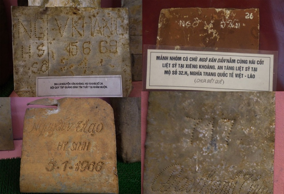 Buốt nhói những tấm bia mộ liệt sĩ được "mã hóa" - 3 ... hay được làm từ những mảnh xác máy bay địch, ống pháo sáng.