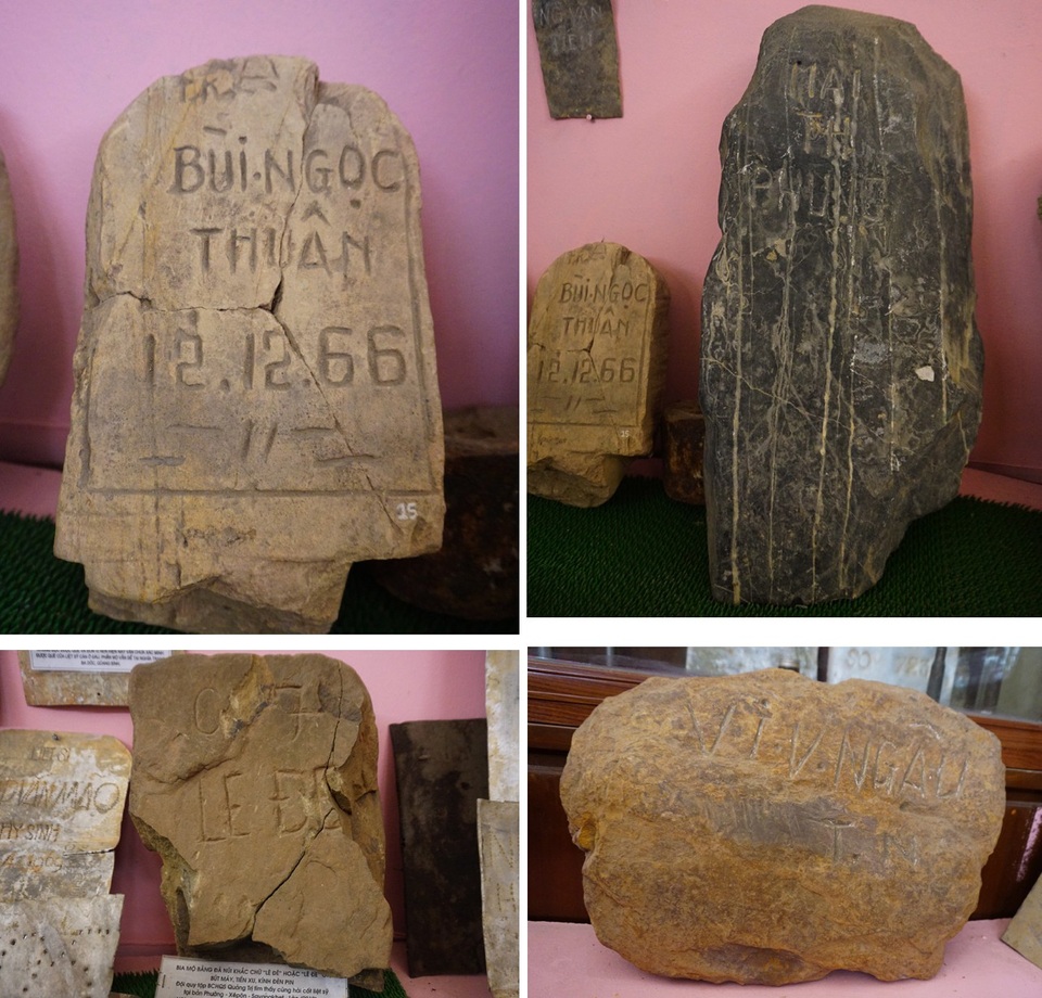 Buốt nhói những tấm bia mộ liệt sĩ được "mã hóa" - 2 Những dòng tên liệt sĩ khắc vào đá núi...