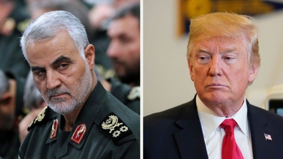 Tướng Iran: Mỹ sẽ mất tất cả nếu chiến tranh với Iran - 1
Tổng thống Mỹ Donald Trump (phải) và Thiếu tướng Qassem Soleimani thuộc Vệ binh Cách mạng Iran (Ảnh: Getty)