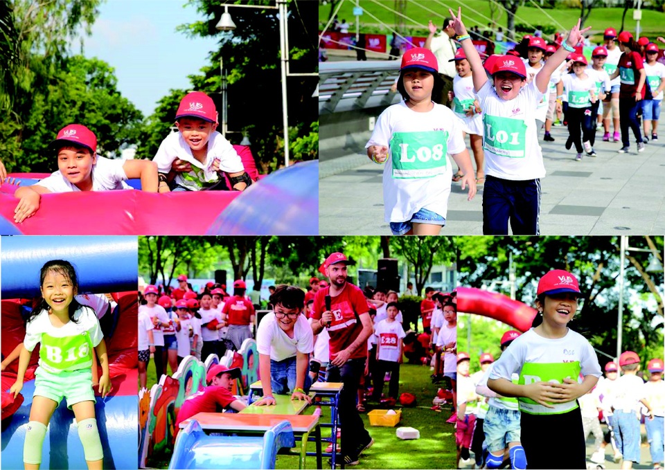 Những nụ cười tuổi thơ trong trại hè ý nghĩa - 2
Tham gia đường chạy, trẻ sẽ phải chinh phục 4 trạm thử thách và đoạn đường dài 1,5 km. Với tinh thần hào hứng, các em nhỏ luôn tham gia hết mình với nụ cười trên môi.