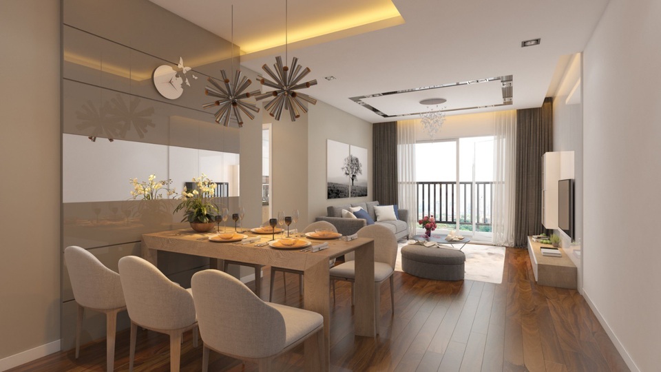Hanoi Paragon: Quà tặng khủng gói nội thất tới 500 triệu đồng - 1 Phối cảnh nội thất căn hộ Hanoi Paragon