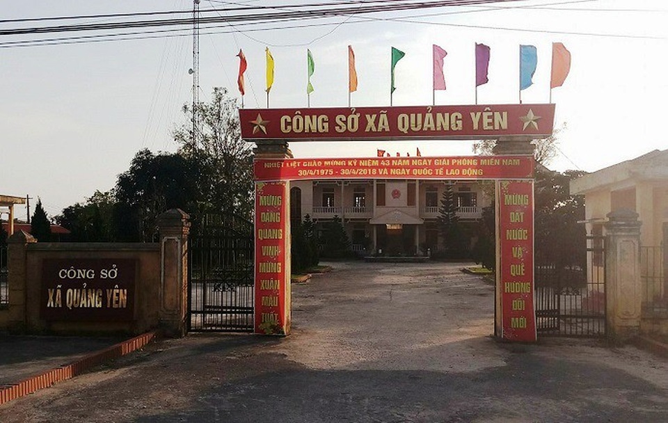 Công sở xã Quảng Yên- nơi ông Kỳ làm Phó Bí thư, Chủ tịch UBND.