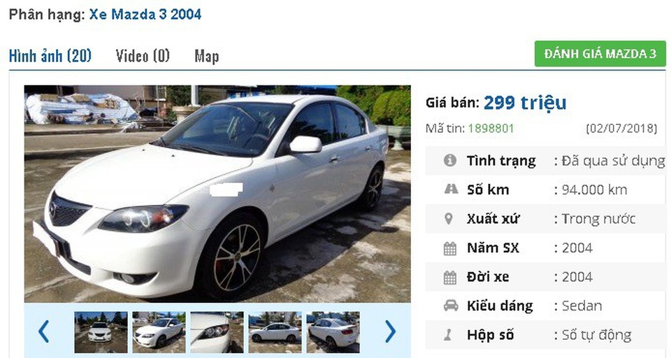 Những chiếc ô tô Mazda cũ này đang rao bán tầm giá 200 triệu đồng tại Việt Nam - 3
Chiếc Mazda 3 Sport At đời 2004 này được giới thiệu là xe gia đình đi. Chủ nhân hiện đang rao bán xe với giá 299 triệu đồng. Trang bị theo xe được giới thiệu là bao gồm trợ lực tay lái, mâm đúc, nệm bọc da theo xe; gương chiếu hậu chỉnh điện và tự động gập điện; hệ thống điều hòa chỉnh tay hoạt động êm ái, làm lạnh nhanh; giải trí DVD thông minh 7 inchs, AM, FM, hỗ trợ cổng AUX, Bluetooth nghe nhạc, kết nối với điện thoại….