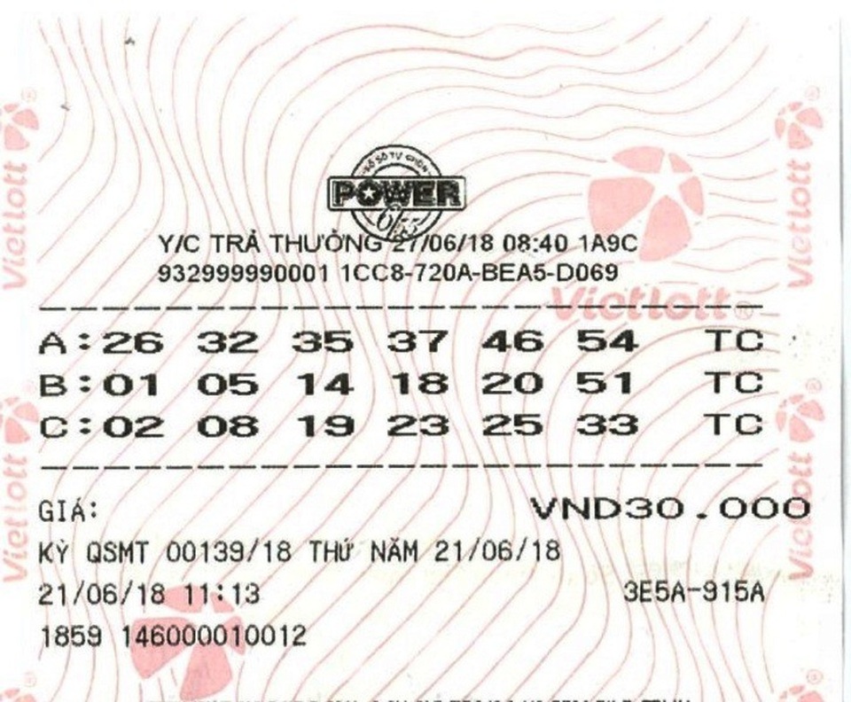 Người thợ xây “ẵm” hơn 44 tỷ đồng trúng số trong giờ nghỉ trưa - 1 Tấm vé may mắn của anh T. trúng độc đắc hơn 44 tỷ đồng