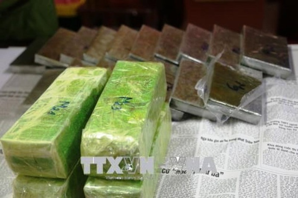 Toàn bộ tang vật của vụ án. (Ảnh: TTXVN).