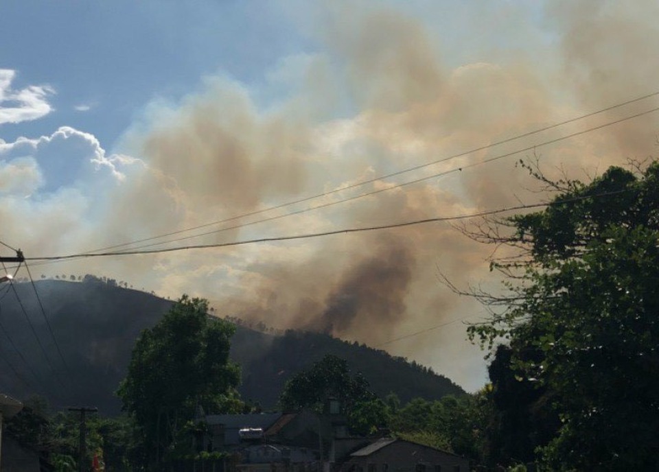 Hiện trường vụ cháy rừng