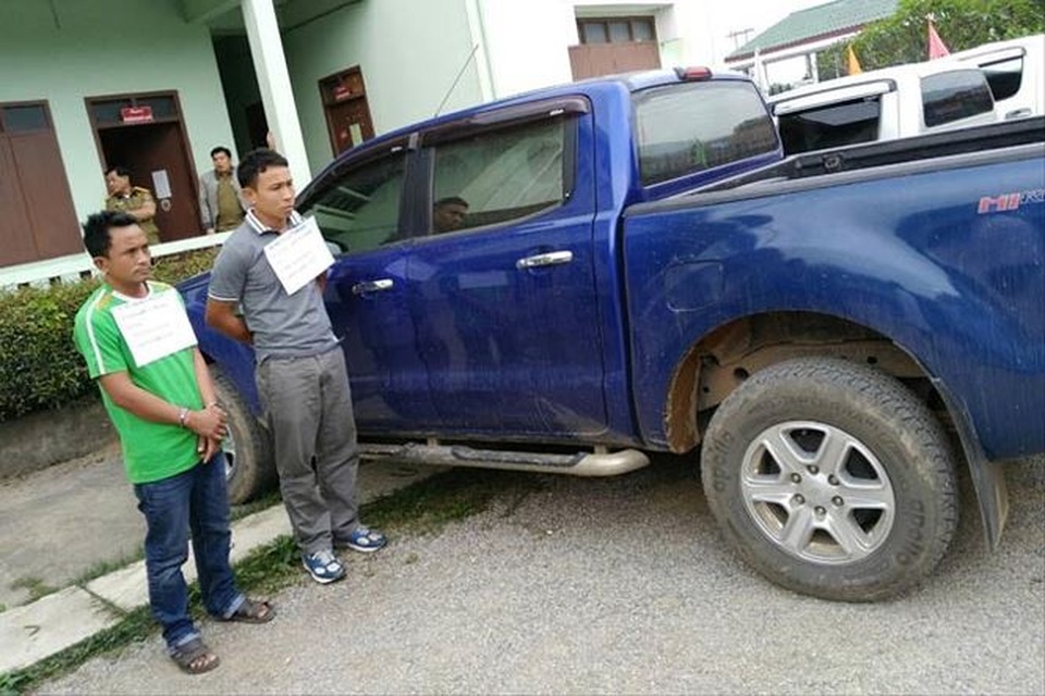 "Giải mã" các nhóm vũ trang nước ngoài ở Sơn La - 1 Các đối tượng vận chuyển ma túy tại biên giới khu vực Vân Hồ, Mộc Châu bị bắt giữ trong năm 2018.