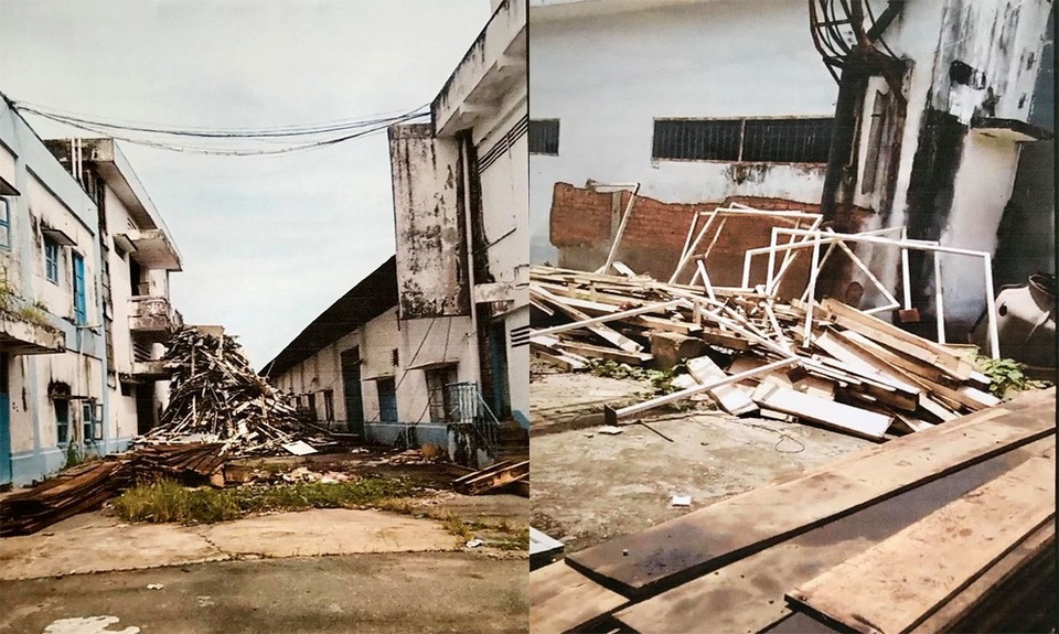 Nhà xưởng, tài sản của Cty Dệt Long An bị phá dỡ dù những tài sản này không bị kê biên.