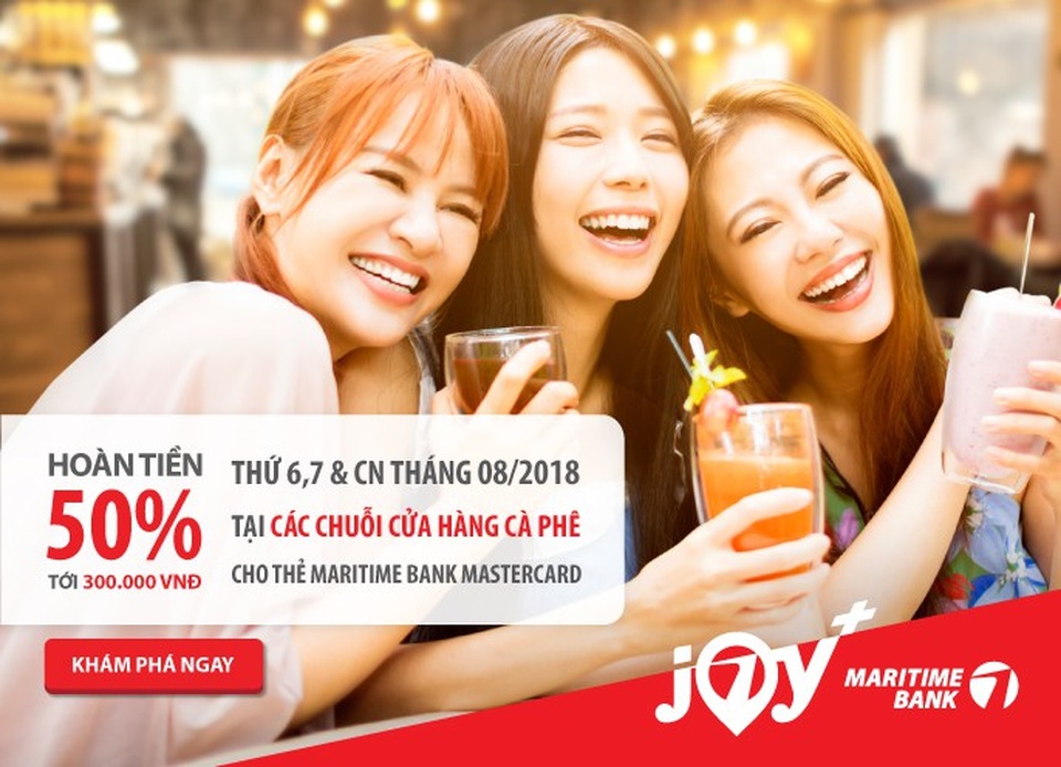 Cùng Maritime Bank thưởng thức café, bánh ngọt và nhận ưu đãi hoàn tiền 300 nghìn - 1 Cùng Maritime Bank thưởng thức café, bánh ngọt và nhận ưu đãi hoàn tiền 300 nghìn - 1