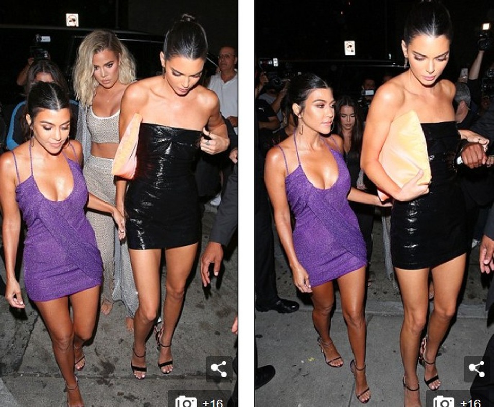Siêu mẫu bạch biến quyến rũ dự tiệc - 11
Kourtney Kardashian nhỏ bé bên em gái siêu mẫu