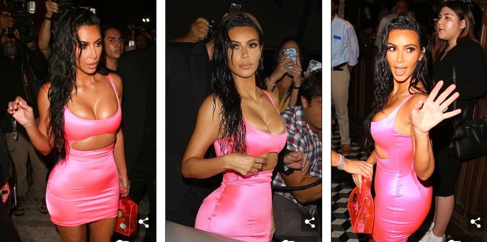 Kim Kardashian khoe dáng đồng hồ cát - 7
Trang phục thiếu vải biến cô Kim thành tâm điểm thu hút sự chú ý