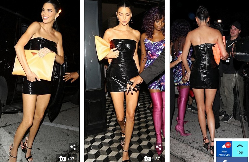 Kim Kardashian khoe dáng đồng hồ cát - 11
Kendall khoe chân dài miên man