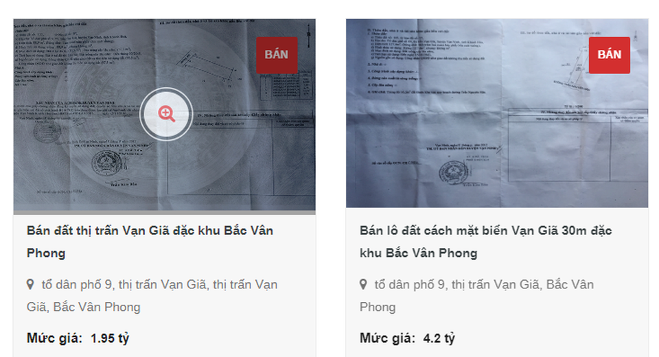 Bắc Vân Phong “hạ nhiệt” sốt đất, sàn giao dịch bất động đóng cửa im lìm - 3 Nhiều trang mạng vẫn giữ nguyên trạng thái rao bán đất Bắc Vân Phong lên tới hàng tỷ đồng mỗi lô
