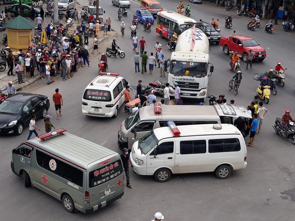 Hiện trường vụ tai nạn.