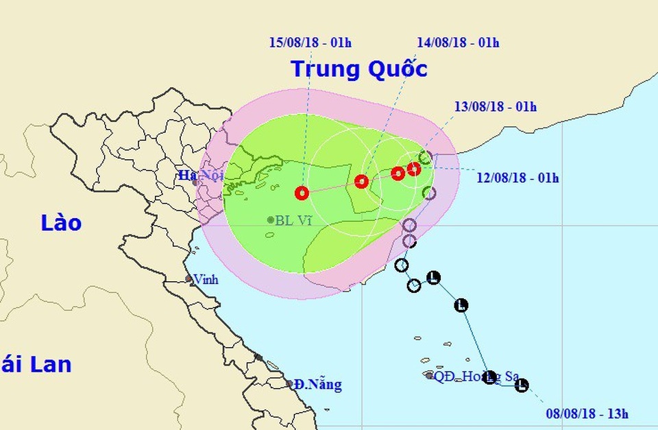 Áp thấp nhiệt đới có khả năng mạnh lên đang hướng vào Vịnh Bắc Bộ - 1 Vị trí và hướng di chuyển của áp thấp nhiệt đới. (Ảnh: NCHMF).