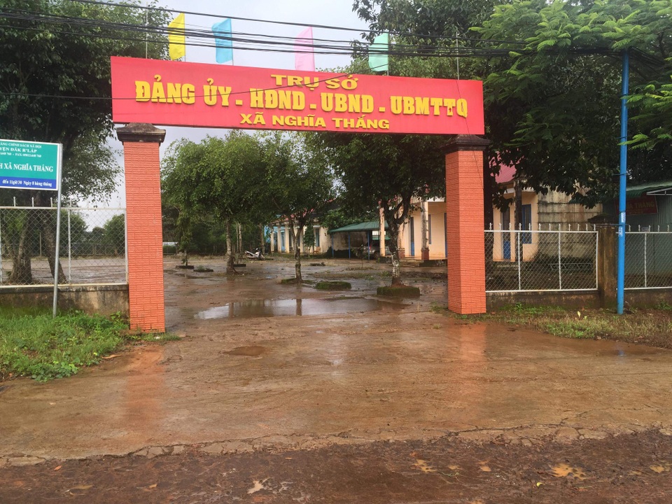 
UBND xã Nghĩa Thắng - nơi xảy ra sự việc
