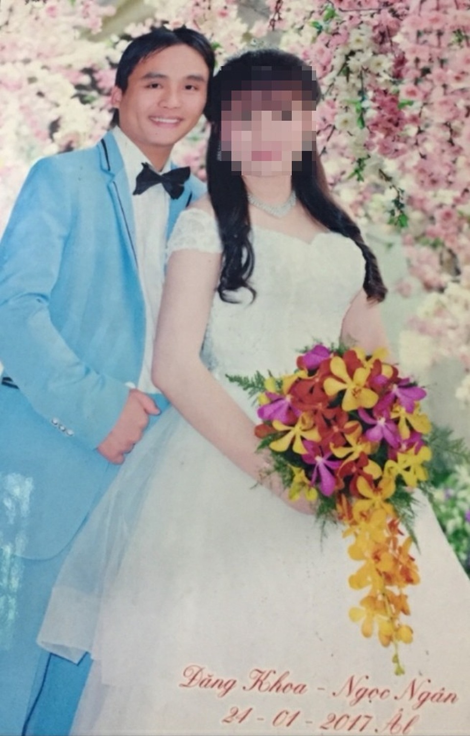 Khẩn trương truy bắt nghi phạm thảm sát 3 người trong gia đình vợ - 3
Vợ chồng Nguyễn Đăng Khoa và chị Ngân lúc đám cưới